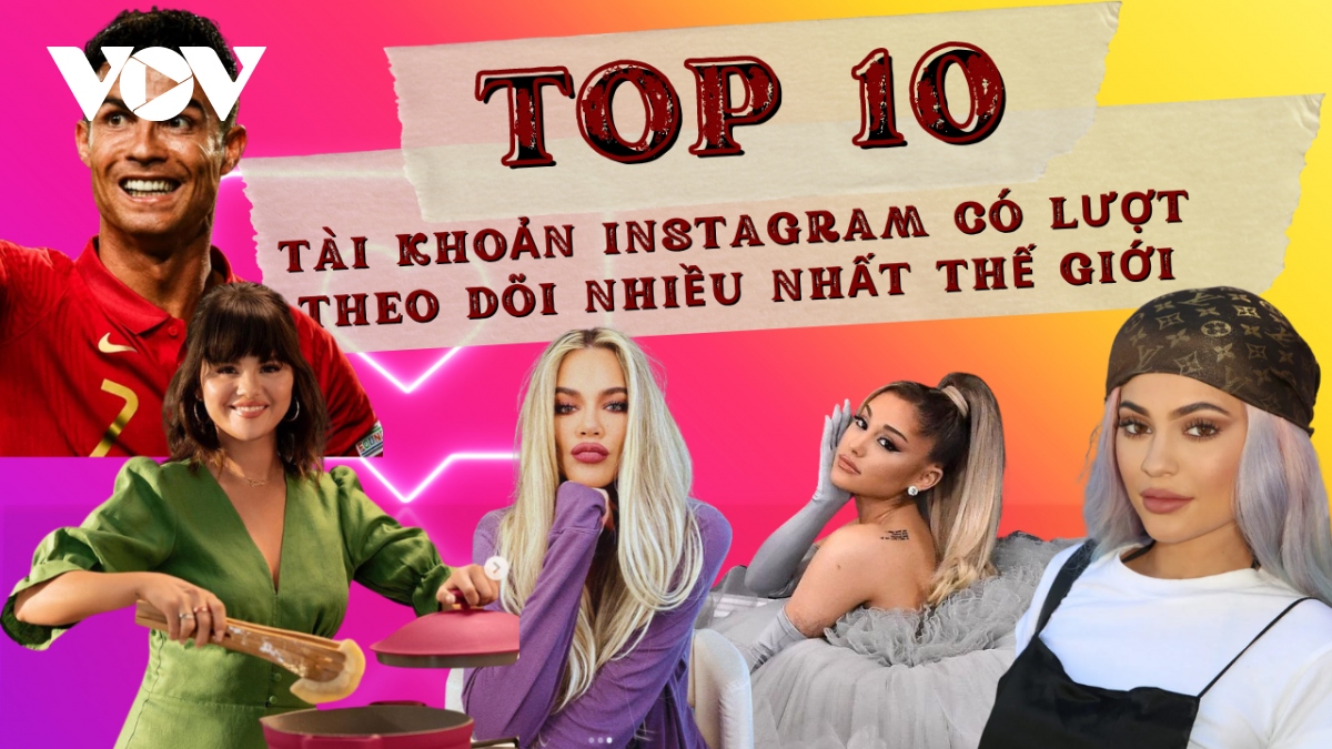 Top 10 tài khoản Instagram của nghệ sĩ có lượt theo dõi nhiều nhất thế giới